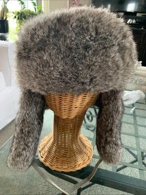 Very Thick Mad Bomber Trapper Hat rabbit fur Size L Unisex